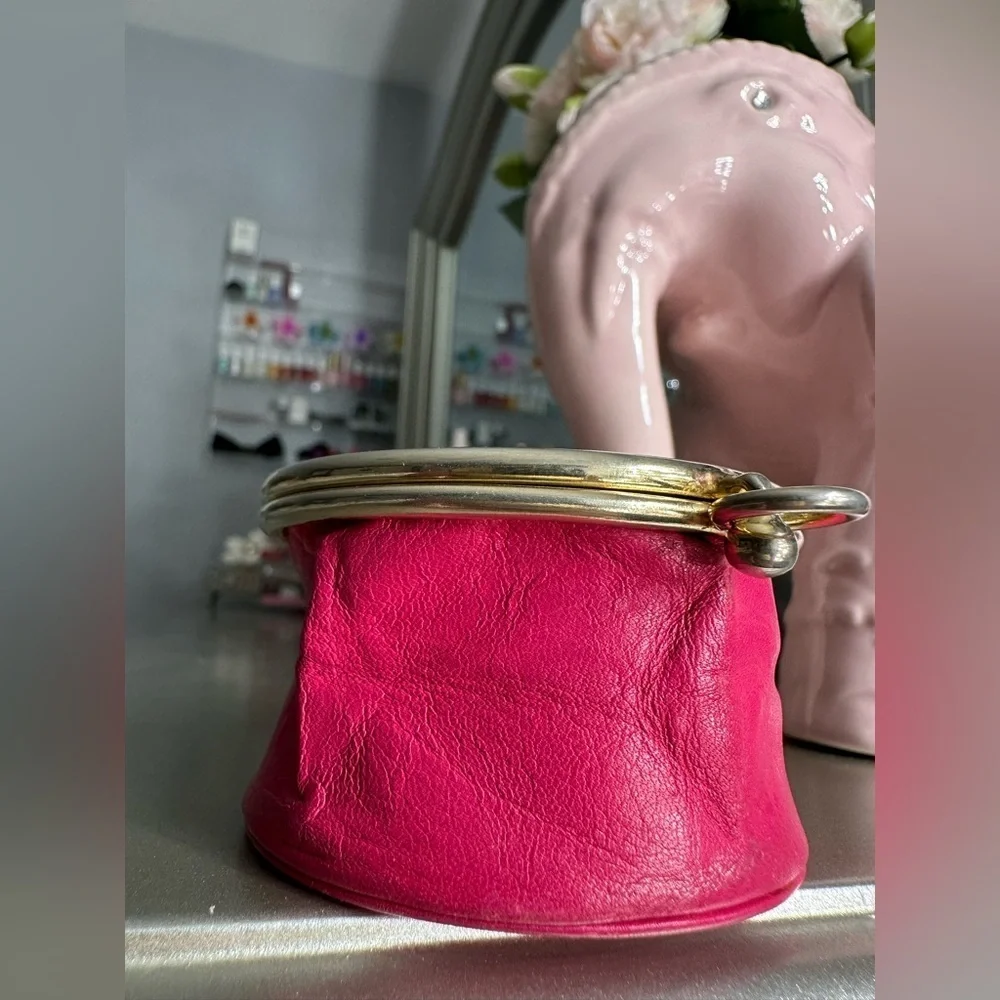 Christian Dior Pink Coin Jewelry Pouch